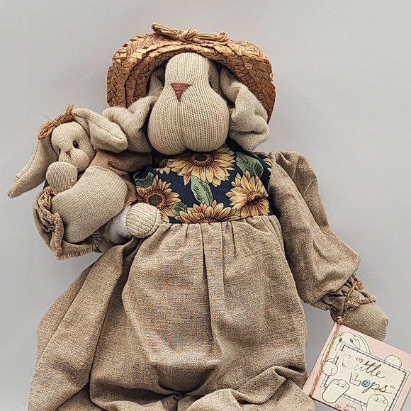 Vintage Little Lops by Our Secret, Ltd. 1st Edition 1996 Bunny Rabbit with Baby - Picture 2 of 12